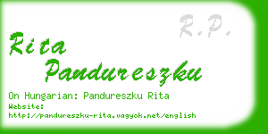 rita pandureszku business card